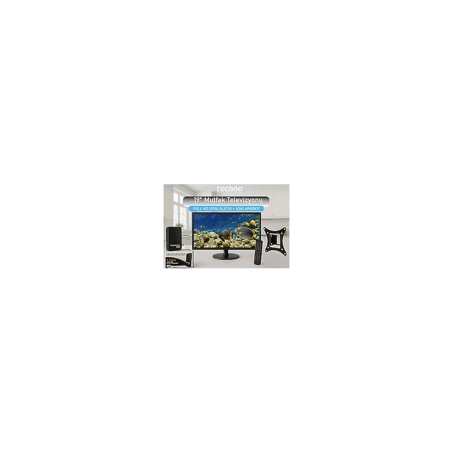 Techno 19" Televizyon-Monitör Uydu Alıcısı Askı Aparatı 49 Ekran 12V Full Hd Karavan - Tekne
