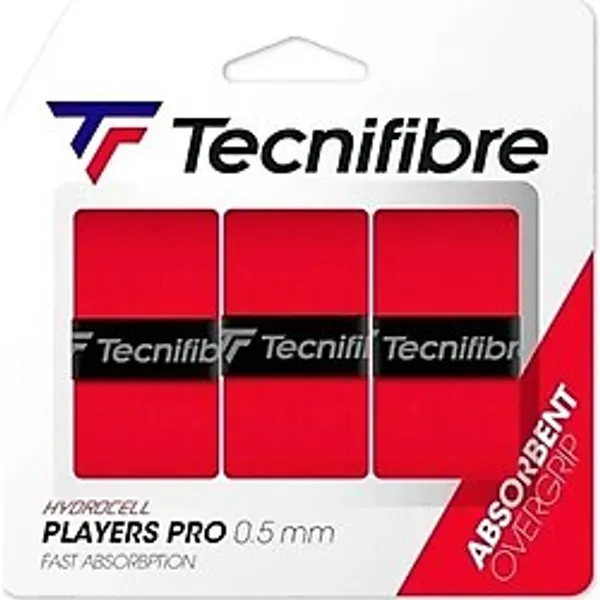 Tecnifibre Players Pro Overgrip 3'Lu 0.5Mm Kirmizi Tenis Gribi 52Atpplard