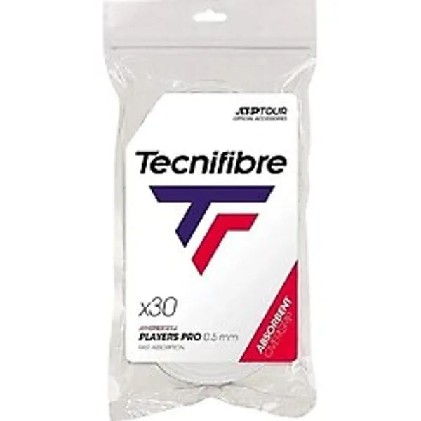 Tecnifibre Players Pro Overgrip 30'Lu 0.5Mm Beyaz Tenis Gribi 52Atppla30