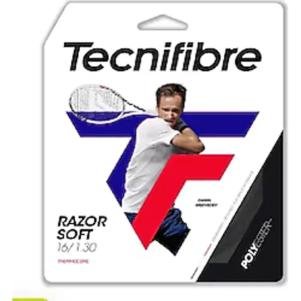 Tecnifibre Razor Soft 16/1.30 Siyah Tekli Kordaj 04GRAS130N