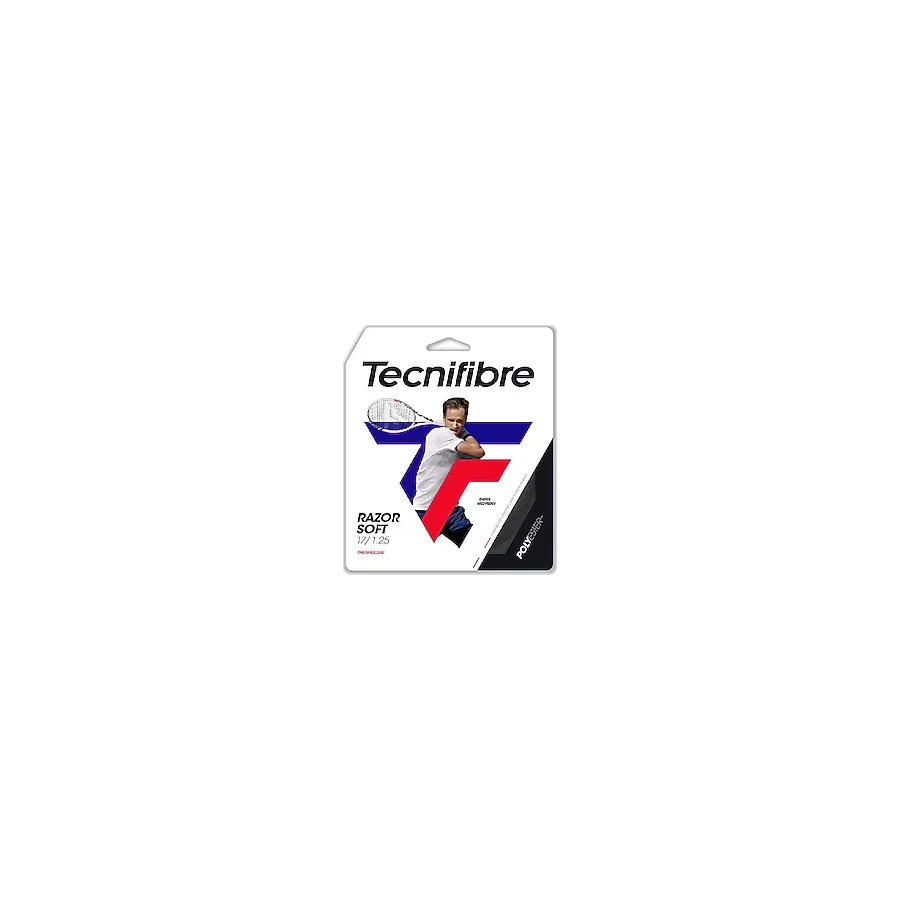 Tecnifibre Razor Soft 17/1.25 Siyah Tekli Kordaj 04GRAS125N