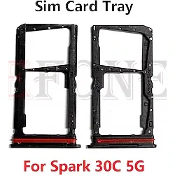 Tecno Spark 30C Sim Kart Yuvası Tepsi Tutucu Sim Kart Okuyucu Soketi