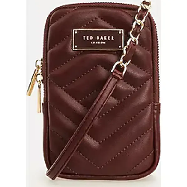 Ted Baker Bordo Diamond Kapitone Telefon Çantası