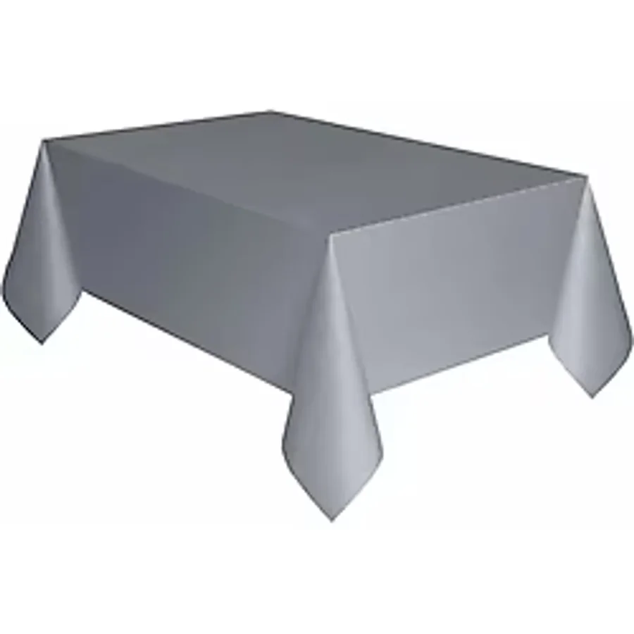 Tedaks 1 Adet Gümüş 120X180 Cm Kullan At Masa Örtüsü Doğum Günü Partisi, Kutlama Partisi, Mevlit Yemeği