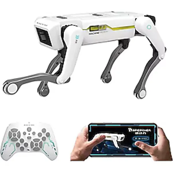 Teeggi Akıllı Robot Köpek Uygulama ve Sesle Kontrollü Oyuncak 3-12 Yaş Çocuklar İçin Eğitici Dans Eden Müzikli Programlanabilir Robotik Köpek - Beyaz
