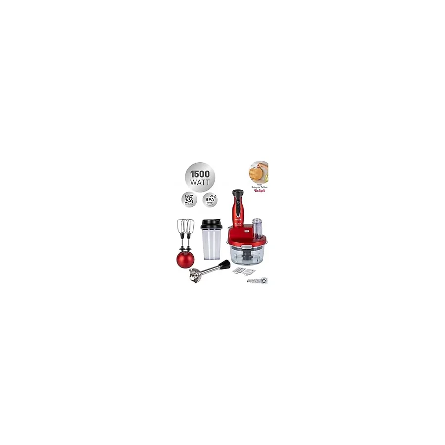 Tefal Dilimleyici ve Rende 4 Bıçaklı Powelix 1500W Güç 1,5 Litre Cam Hazneli Blender & Mutfak Robotu- Onerous Hediyeli - Beyaz