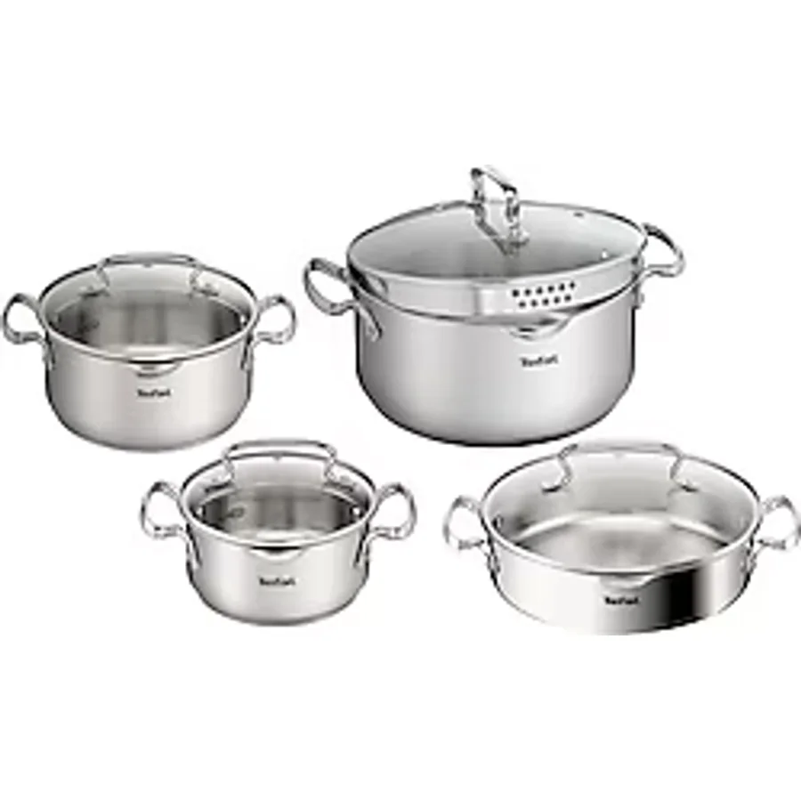 Tefal Duetto 8 Parça Çelik Tencere Seti