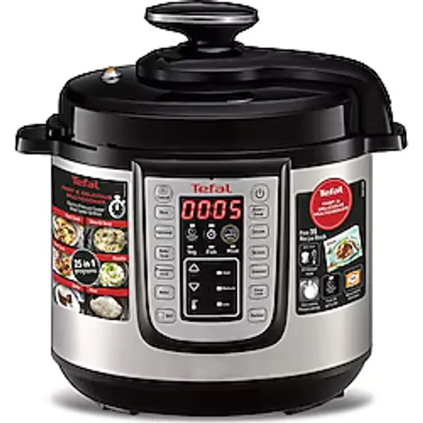 Tefal Fast & Delicious Multicooker Elektrikli Düdüklü Tencere, 1200W, 25 Otomatik Program, Manuel Mod, Tarif İçerir, Buharlı Pişirici, 6L
