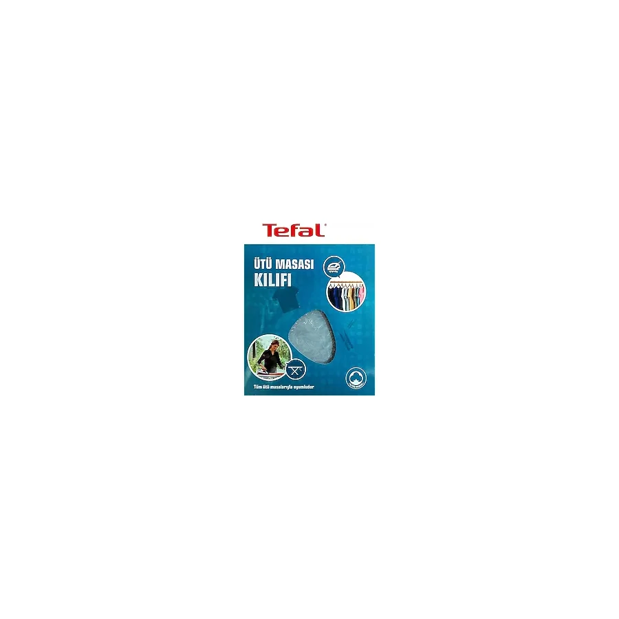 Tefal Ütü Masası Kılıfı Bezi Örtüsü Keçeli %100 Pamuk Yüksek Buhar Geçirgenliği 140x52 cm Dayanıklı Kumaş