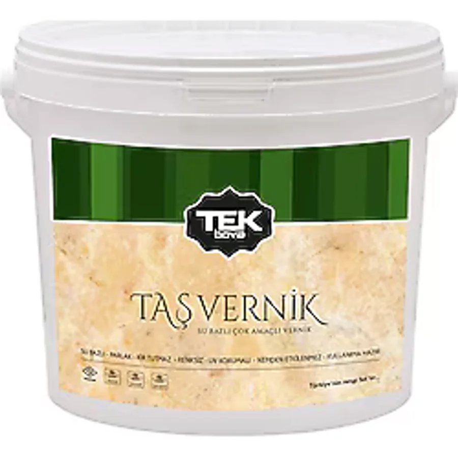 Tek Boya Taş Vernik - Şeffaf Parlak - 2.5LT