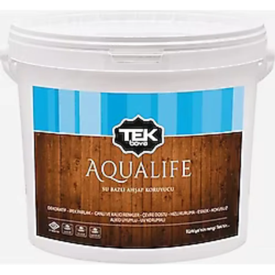 Tek Boya Tek Aqualife Su Bazli Ahşap Koruyucu Kestane 2,5 Lt