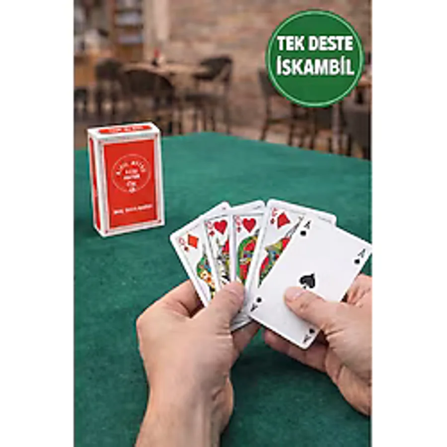 Tek Deste İskambil Kağıdı - Briç, Batak, Pişti, Okey Oyun Kartı