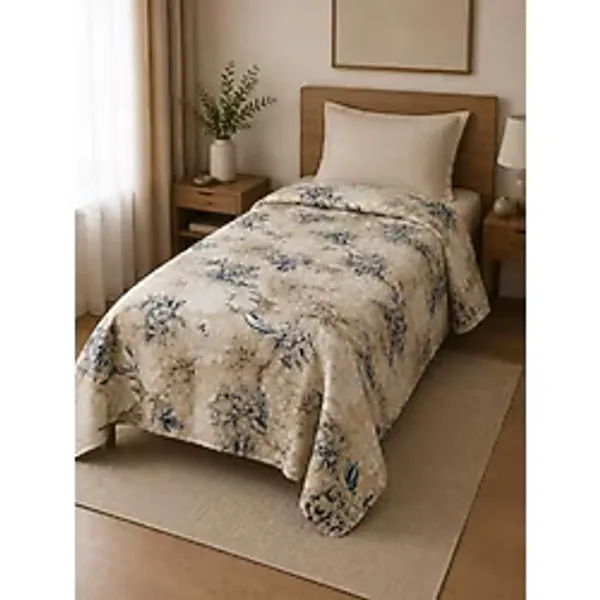 Tek Kişilik Pike Yatak Örtüsü%100 Pamuk 170x230 Lacivert