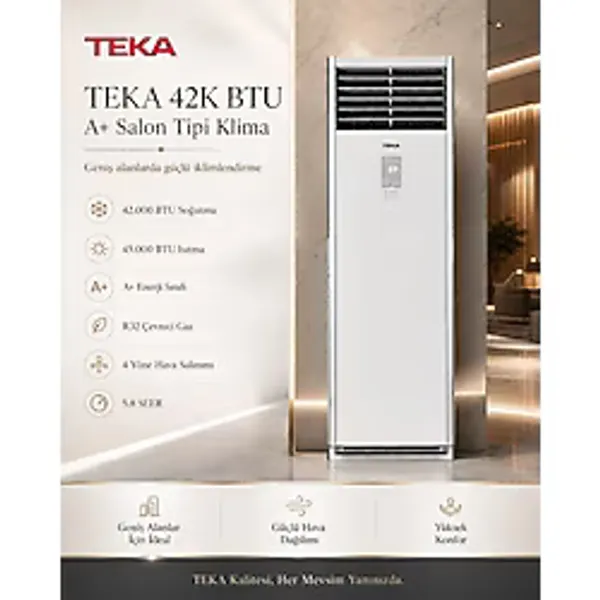 Teka 42K Btu A+ Salon Tipi Klima - 42.000 Btu Soğutma, 45.000 Btu Isıtma, R32