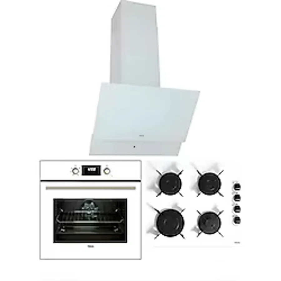 Teka - Chef 6 Premium Ankastre Beyaz Set ( Atv 60 Beyaz - Gbe 64002 Kbc Wh - Hak627 Wh)