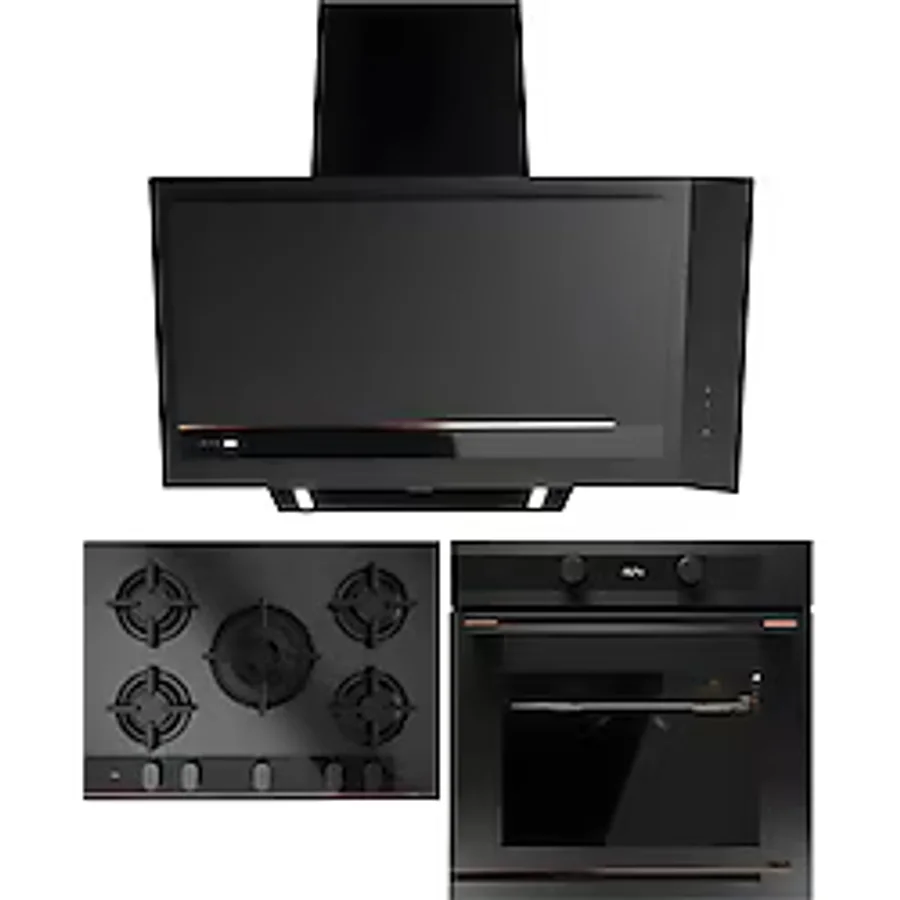 Teka Infinity G1 Edition Siyah Ankastre Set (Gbc 75-G1 Gb Ocak + Hlb 85-G1 P Bm Fırın + Dvı 88-G1 Eos Bm Davlumbaz)