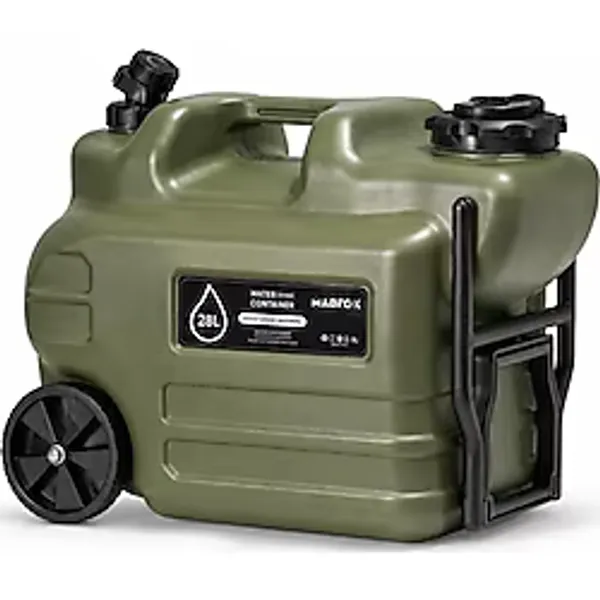 Tekerlekli Musluklu Su Bidonu - Madfox Galon Air Pe - 28 Litre - Yeşil - 387060