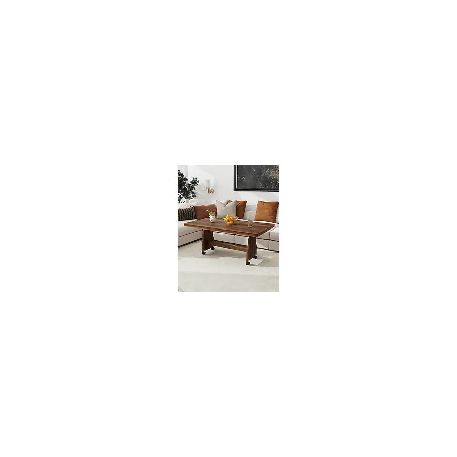 Tekerlekli Orta Sehpa Masa Balkon Mobilyası - AMALFİ CEVİZ