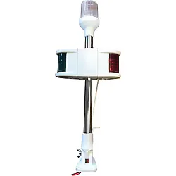 Tekne İçin Işıklı Kombine Bayrak Direği 40 Cm Ampül 12V Led