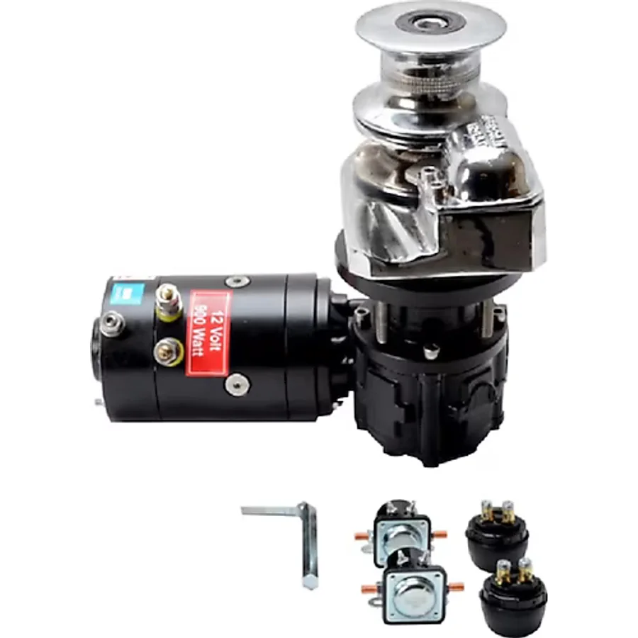 Tekne Irgatı. Dik Irgat. 900WATT. 12V. 6mm Zincir. (12KG Çapa)