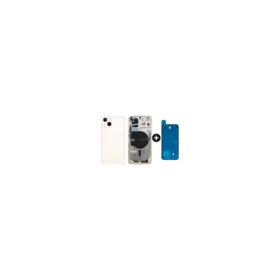 Teknik Evim iPhone 13 Uyumlu Boş Kasa Beyaz + Sıvı Ve Toz Bandı
