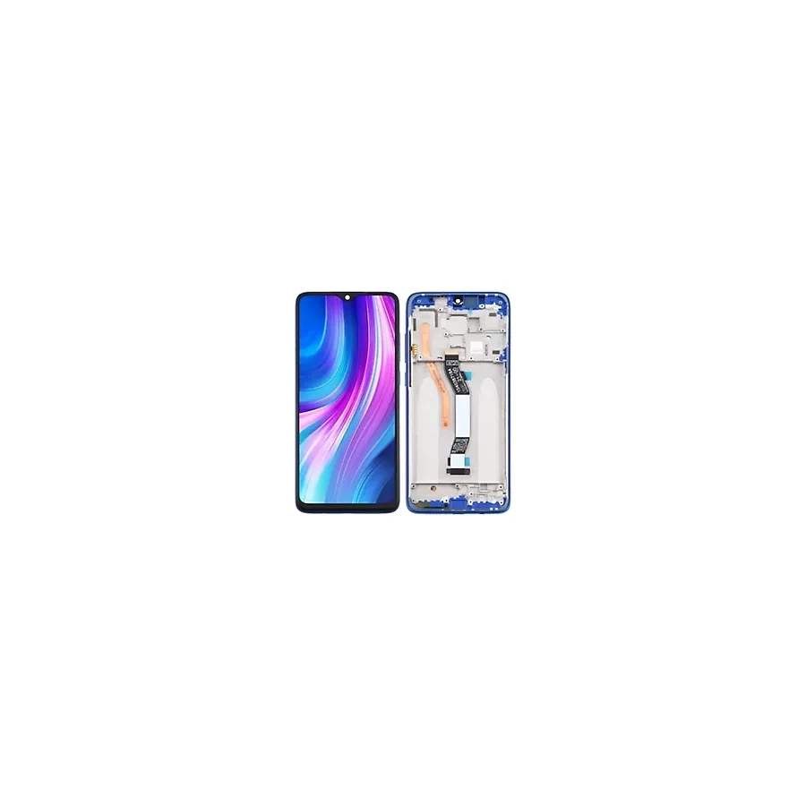 Teknik Evim Xiaomi Redmi Note 8 Pro Uyumlu Çıtalı Lcd Ekran Dokunmatik Mavi