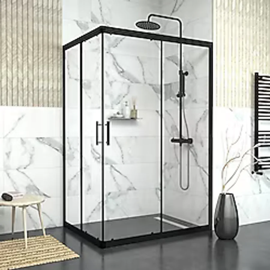 Tekno Duşakabin Black Rigel 6 mm Şeffaf Dikdörtgen Duşakabin - 70 x 80