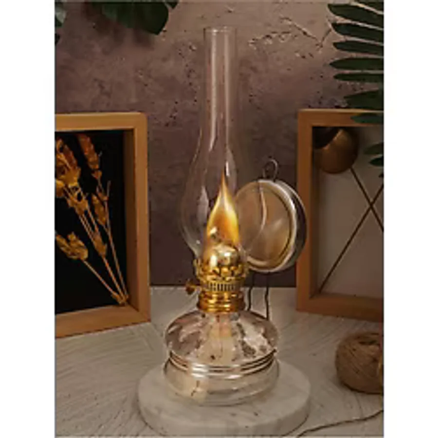 Tekno Trust Pilsiz Kullanım Gaz Lambası Nostaljik Sade Renk Vintage Turuncu Portarif Solar
