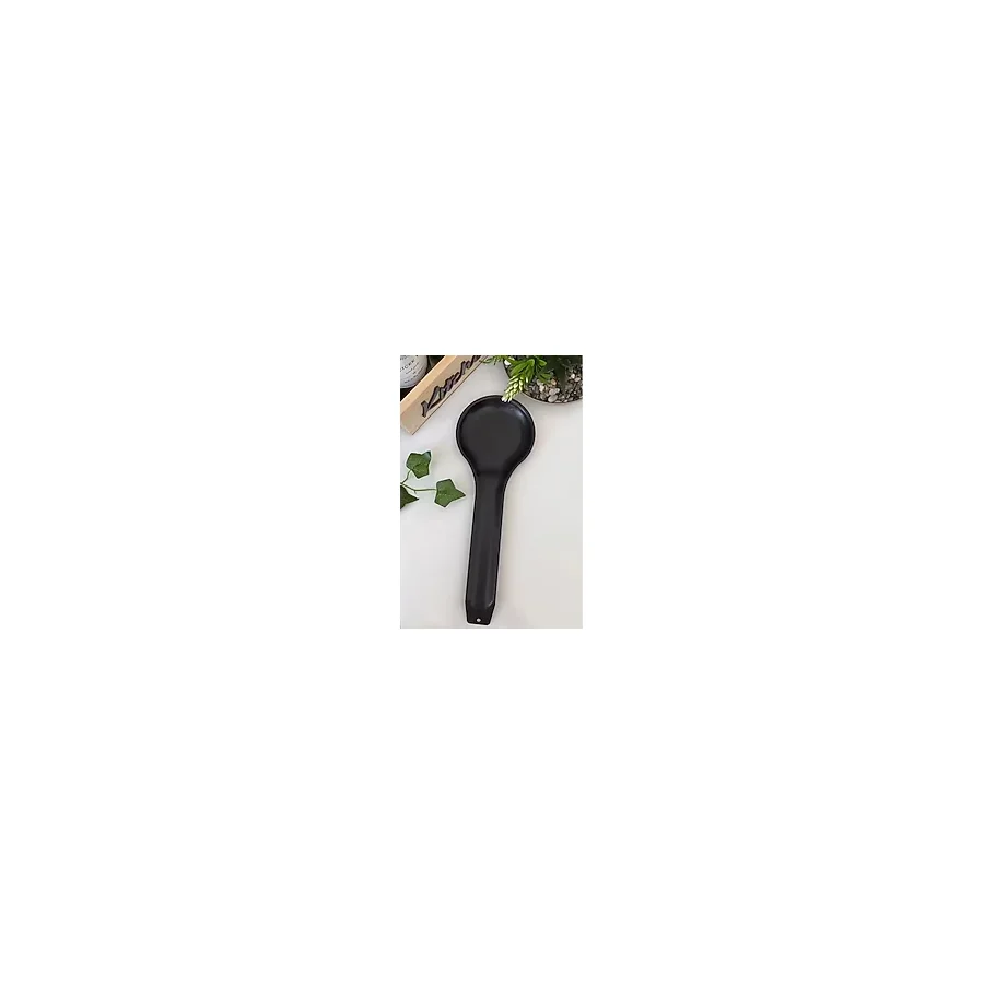 Tekno Trust Siyah Paslanmaz Metal Siyah Tezgah Üstü Kirli Kaşıklık, Kaşık Altlığı Metal 30 x 34