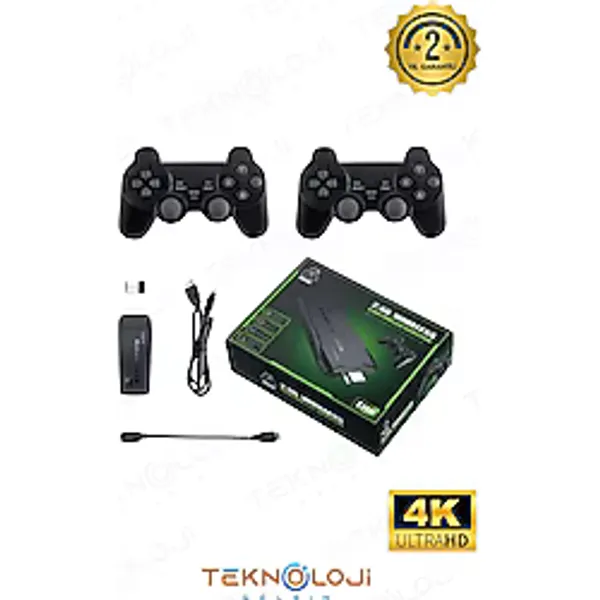 Teknoloji Gelsin Gaming Atari 2.4g Uyumlu Kablosuz Çift Kol Atari Retro 20000 Oyun Game Stick