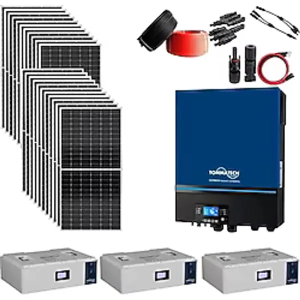Teknovasyon Arge Güneş Enerjisi Solar Paketi 11kva İnverter 550 watt Güneş Paneli 48V 100 Amper Lityum Akü