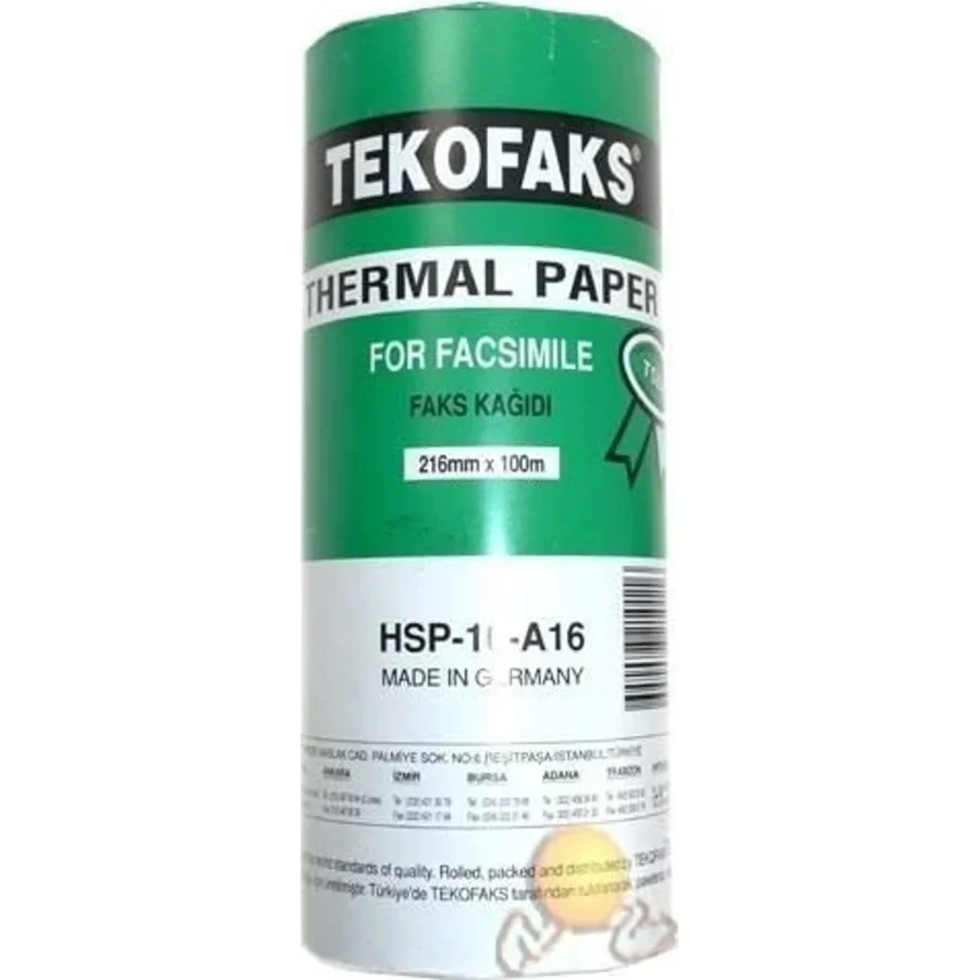 TEKOFAKS 210x100m FAKS KAĞIDI