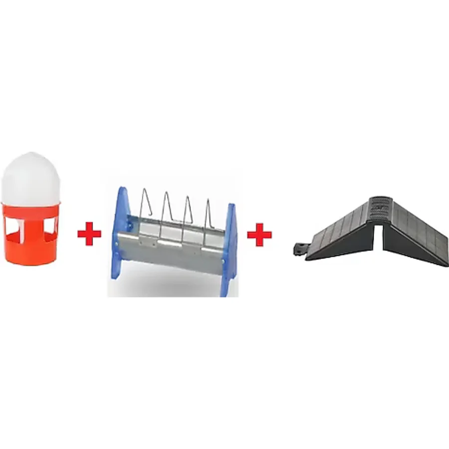 TEKPLAST Güvercin Suluğu 1 Litre + 15 Cm Güvercin Yemlik +güvercin Tünek