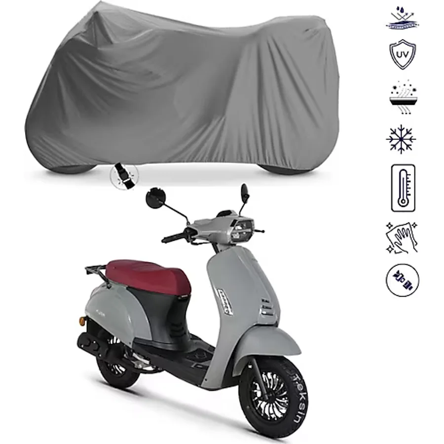 Teksin Kuba Bluebird Çantalı Motosiklet Brandası 4 Mevsim Su Geçirmez Motor Brandası