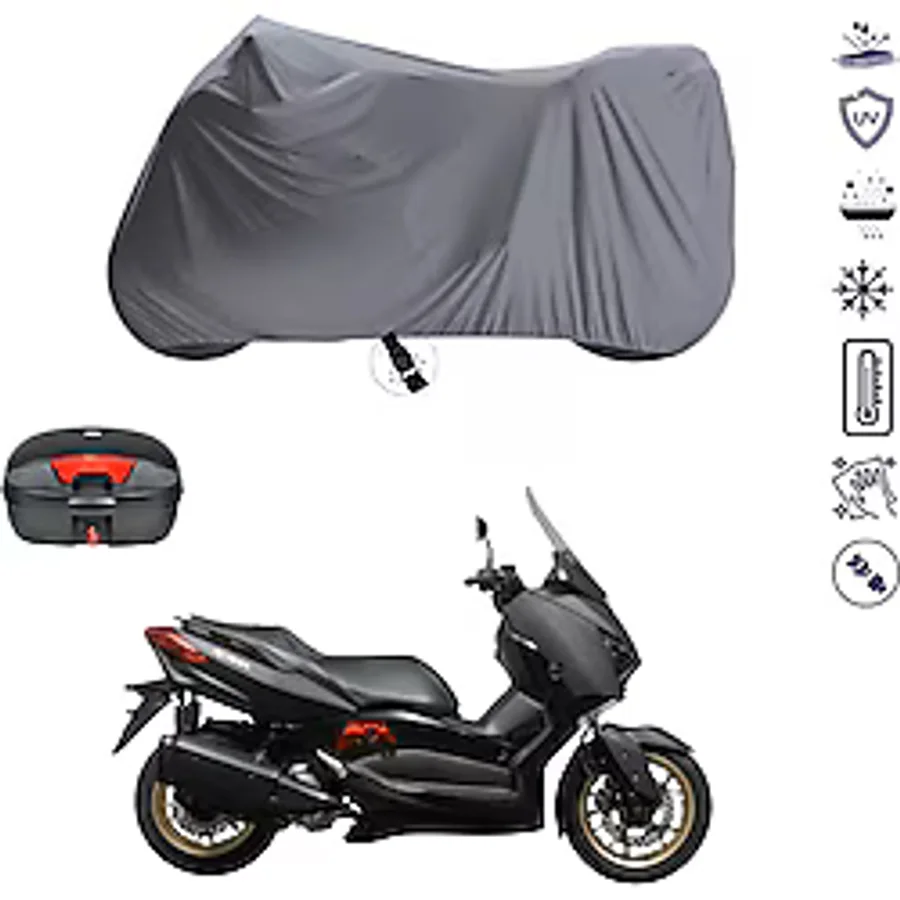 Teksin Yamaha X-max 250 Abs Çantalı Motosiklet Branda Su Geçirmez Topcase Uyumlu Motor Branda