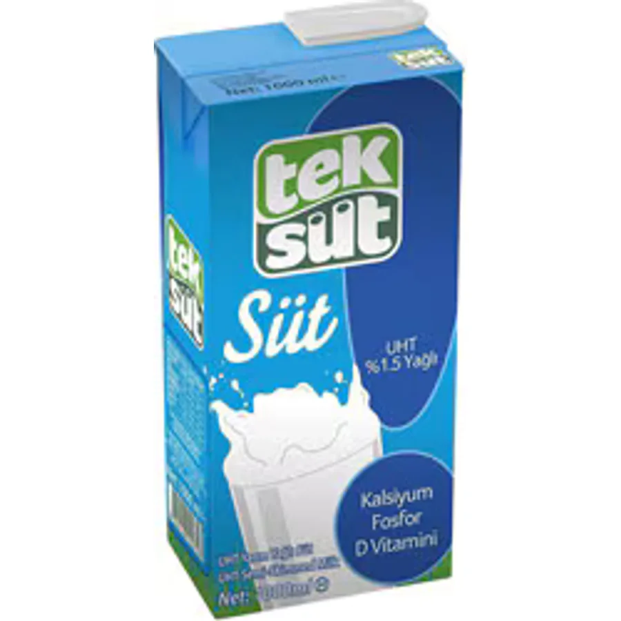 Teksüt Yarım Yağlı UHT Süt 1 lt