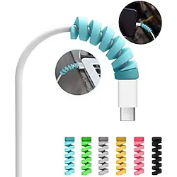Telefon Şarj Kablo Koruyucu Silikon Spiral Usb Koruyucu 4Lü Paket (444399256)