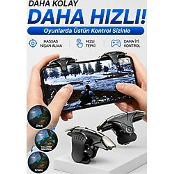 Telefon Tetik Tuşu Oyun Tetiği Gamer Oyun Konsolu Pubg vs Çeşitli Oyunlarla Uyum 2 li set
