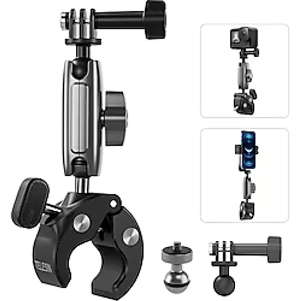 Telesin Motosiklet Gidonu Bisiklet Montaj Kelepçeleri İçin Gopro Hero 13 12 11 10 9 Osmo 5 4 3 INSTA360,360°