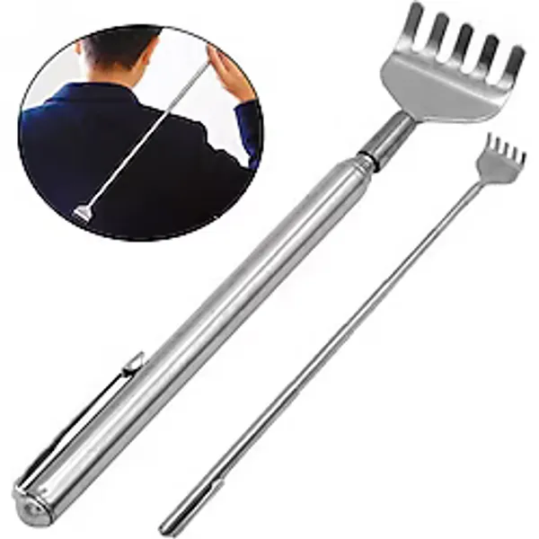 Teleskobik Sırt Kaşıyıcı Metal Kaşağı Kaşıma Aleti Sırt Kaşıma Aparatı Metal 51 cm