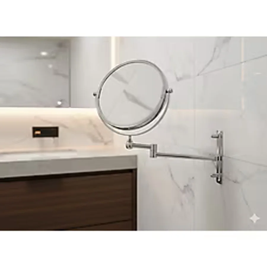 Tema - Mafsallı Makyaj Aynası - 81007 Krom