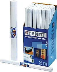 Temat 45 cm x 2m Yapışkanlı Şeffaf Asetat