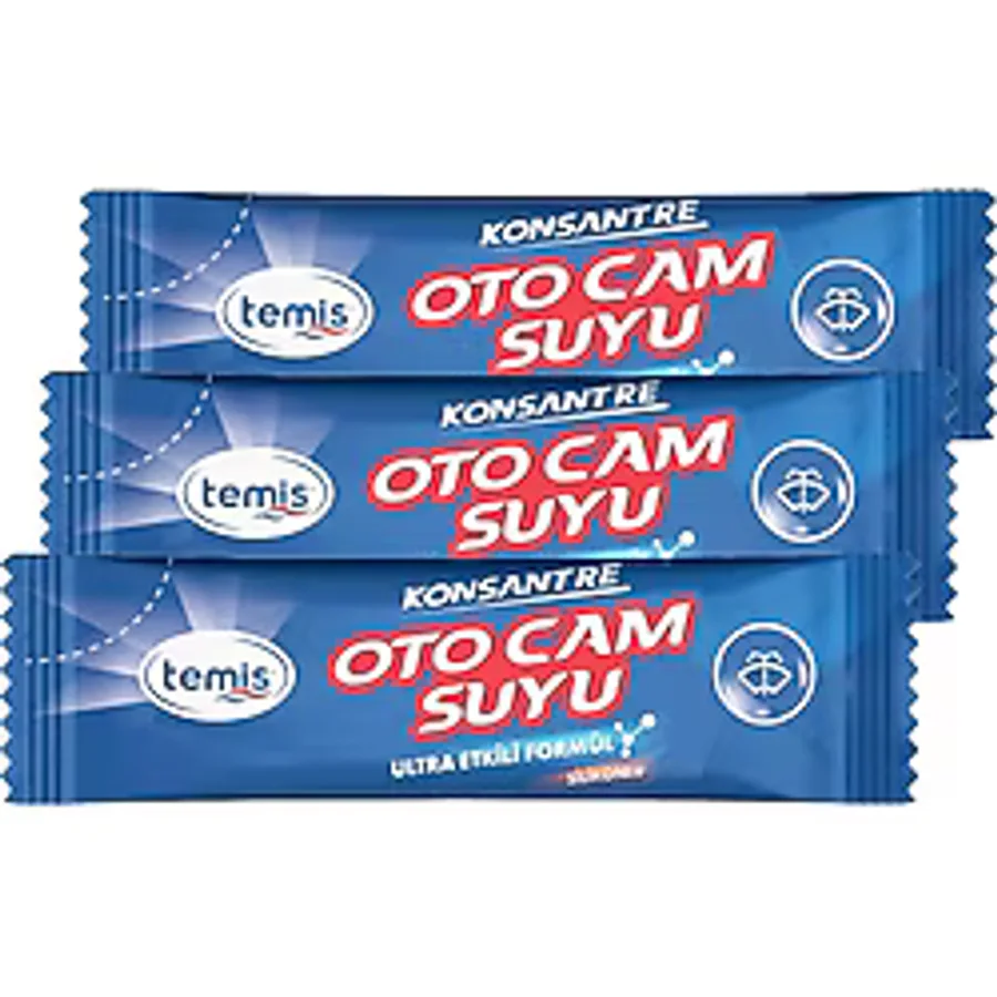 Temis Silikonlu Konsantre Ultra Etkili 3 Paket 12 lt Oto Cam Suyu