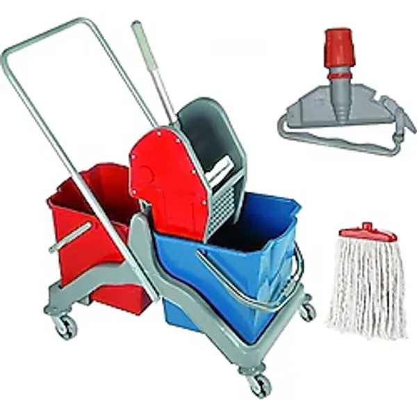 Temizlik Arabası Çift Kovalı Temizlik Seti - Mop - mop Aparatı