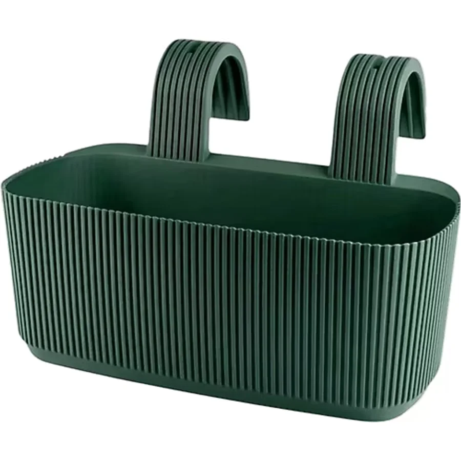 TEMMUZ HOME Pera Askılı Saksı 3,2 Litre 29cm Plastik Bahçe Balkon Çit Küpeşte Çiçek Saksısı
