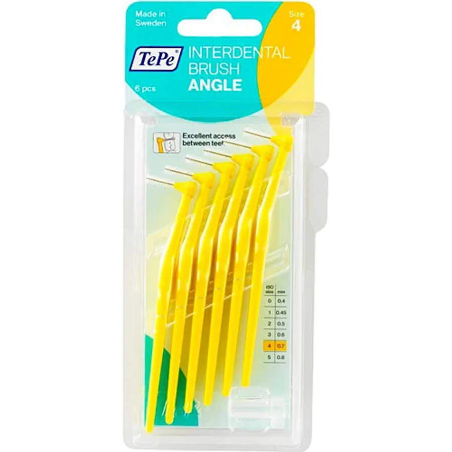 Tepe Angle Sarı ISO 4 0.7 mm 6'lı Arayüz Diş Fırçası
