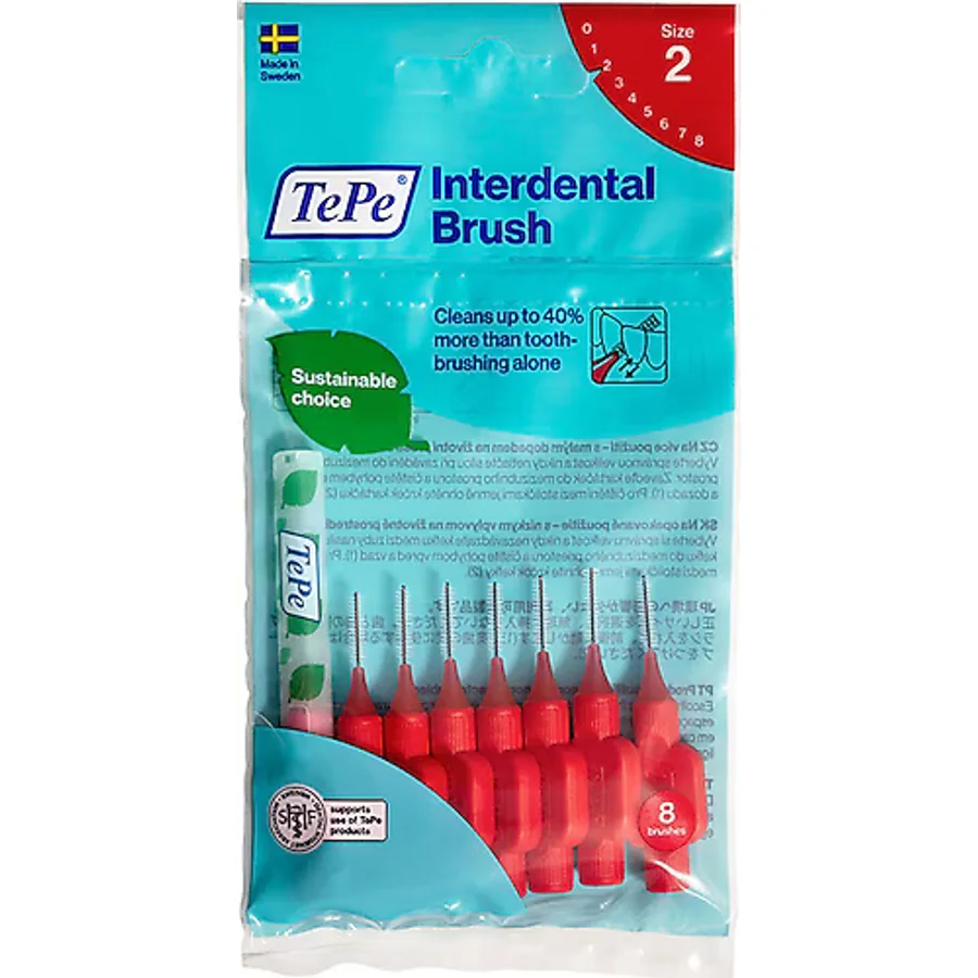 Tepe Extra Soft Kırmızı 0.5 mm 8'li Arayüz Fırçası