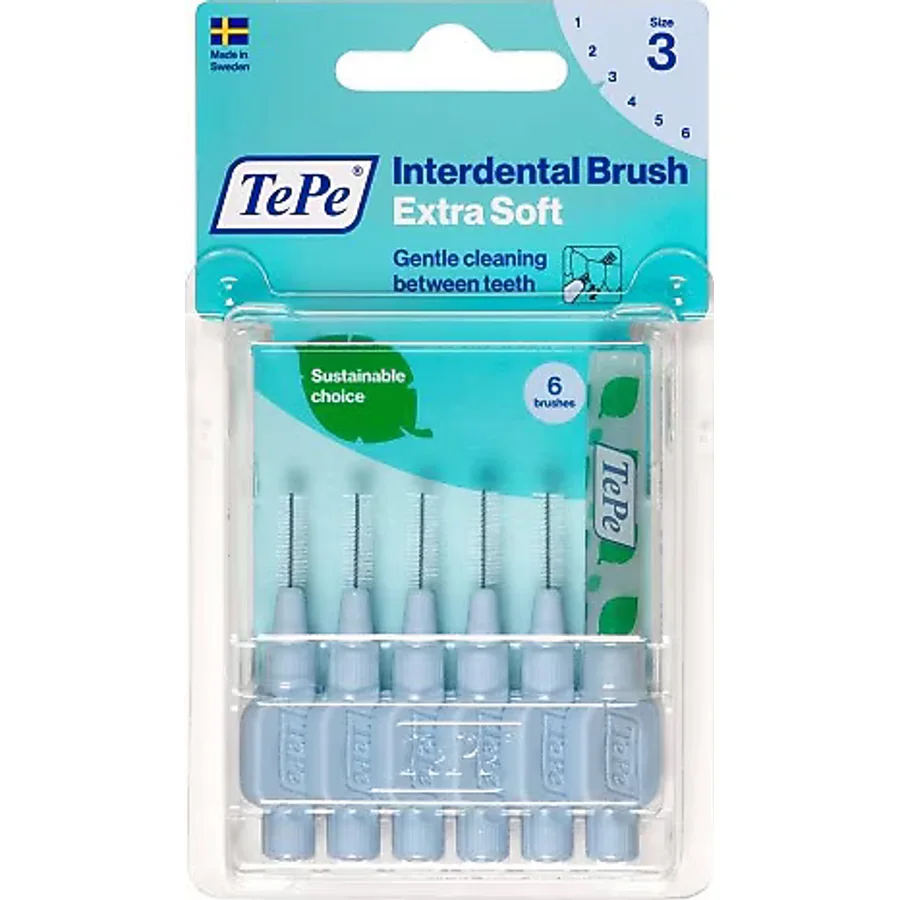 Tepe Extra Soft Mavi 0.6 mm 6'lı Arayüz Fırçası