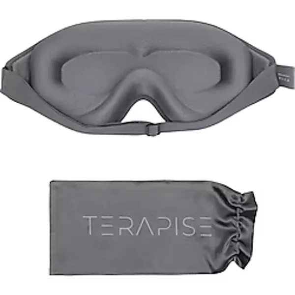 Terapise 3D Pro Uyku Göz Bandı Gözlüğü / Işığı %100 Engeller / Göze Baskı Yapmaz - Gri