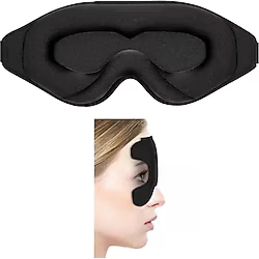Terapise 3D Uyku Göz Bandı (Siyah)